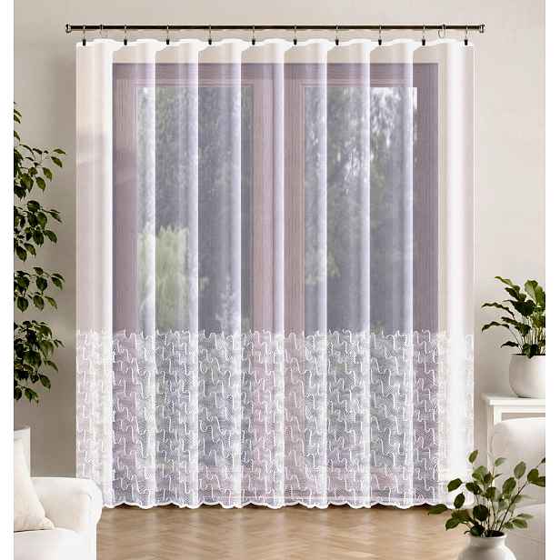Záclona vzor 107245 velikost 250 x 250 cm rovná (hotová) s lemováním