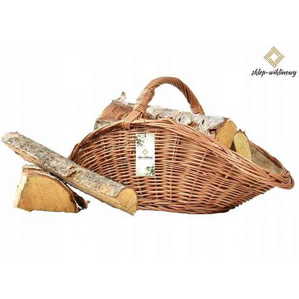 Polský krbový koš na palivové dřevo do krbu Košík 56 cm Obšitý