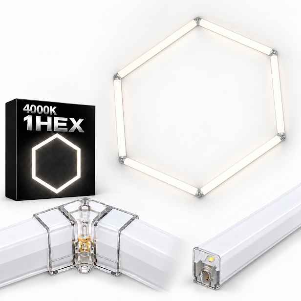 Bílá stropní svítidlo 1 ks Led HEX1 42W 4000K 92x79 Cm studio servis