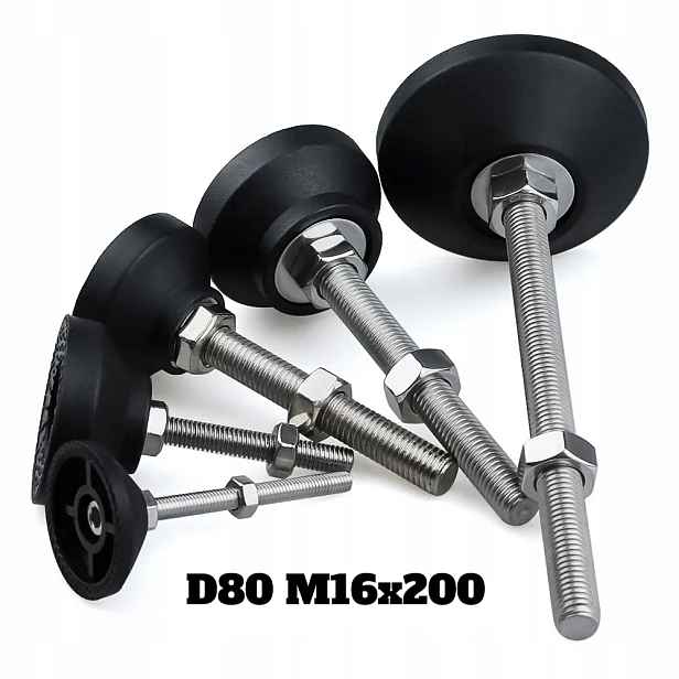 Regulovatelná noha pro Cnc 3D stroje V-slot D80 M16x200