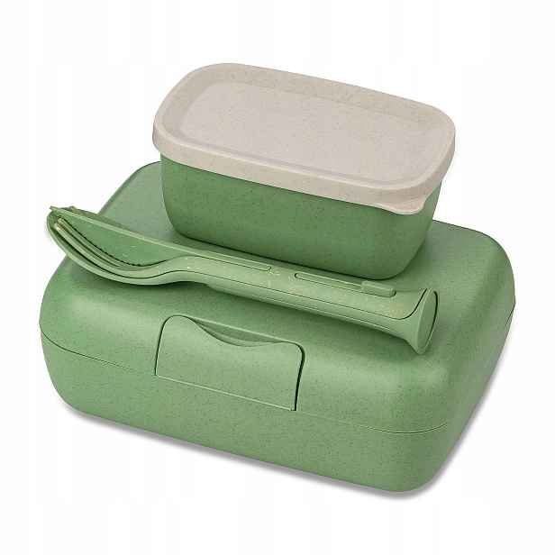 Snídaňový Set Lunchbox zelený na oběd 4 ks