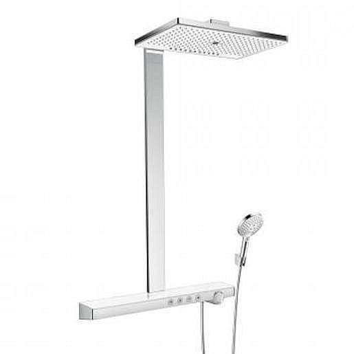 Sprchový systém Hansgrohe Rainmaker Select na stěnu s termostatickou baterií bílá/chrom 27106400