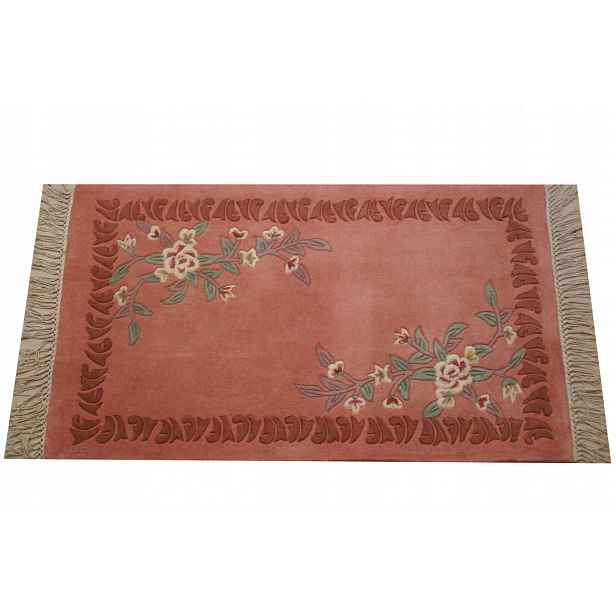 Vlněný koberec Floral Broskvový 61X91