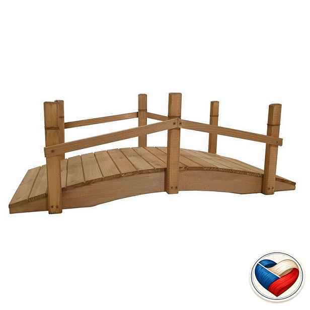 Dřevěný dekorativní můstek 71×32×27 cm olejová lazura, česká výroba