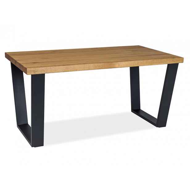 Černý konferenční stolek s deskou v dekoru dub VALENTINO B 110x60