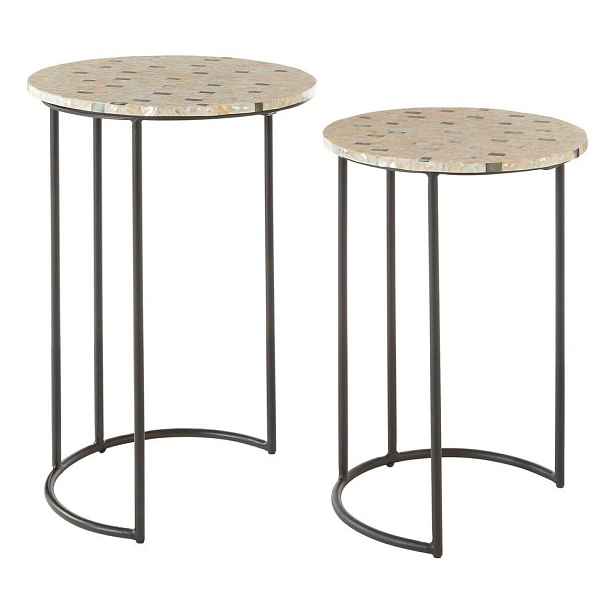 Kulaté odkládací stolky v sadě 2 ks ø 38 cm Halle – Premier Housewares