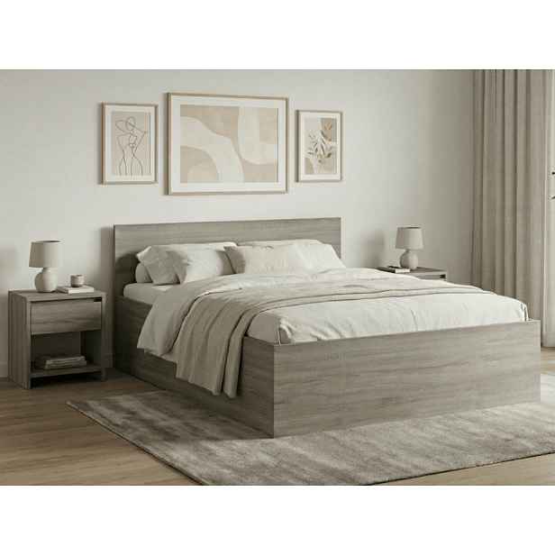 Postel SOFIA 120 x 200 cm, dub lanýž Rošt: S laťkovým roštem, Matrace: Matrace Coco Maxi 20 cm