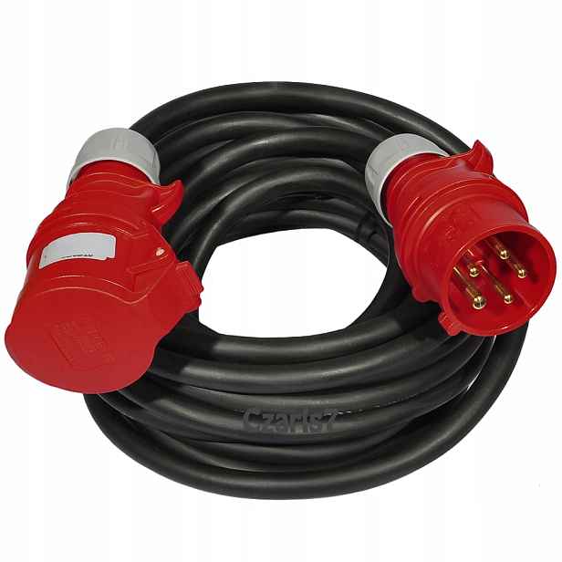 Prodlužovací Kabel Kabel Gumový H07RN-F Průmyslový 5x6 32A 30m Polský IP44