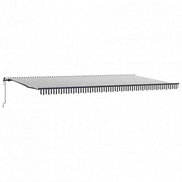 vidaXL Automatická zatahovací markýza antracitová a bílá 600 x 300 cm