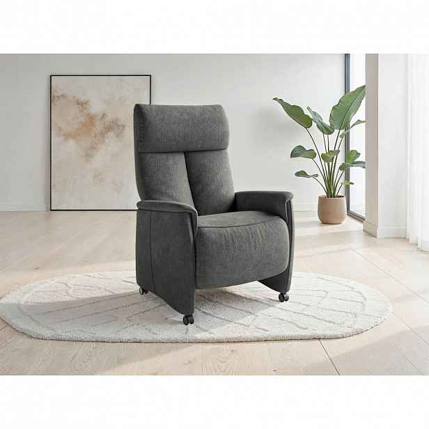 Sit & More RELAXAČNÍ KŘESLO, textil, tmavě šedá