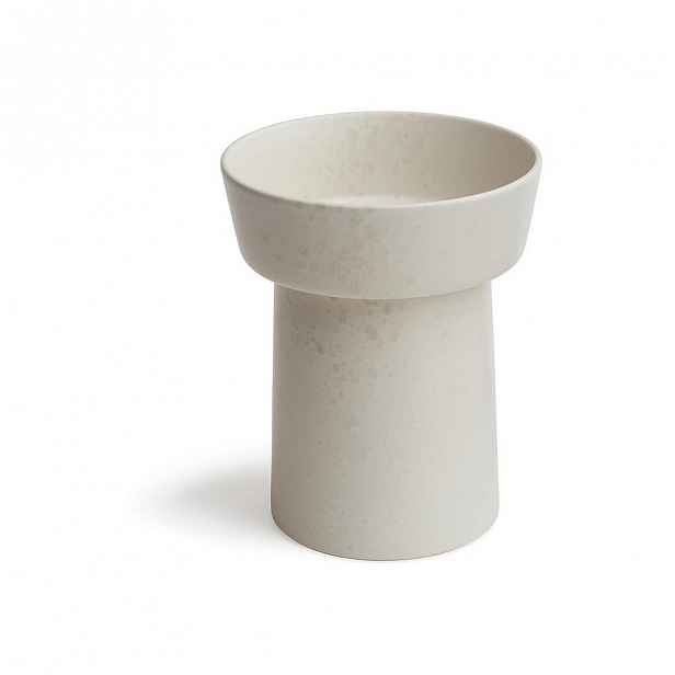 Bílá kameninová váza Kähler Design Ombria, výška 20 cm