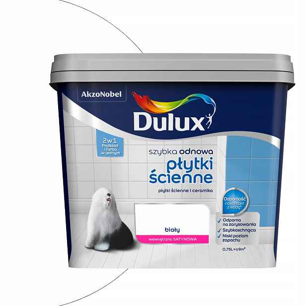 Dulux Rychlá Obnova Stěnové dlaždice 0,75L Bílá Saténová