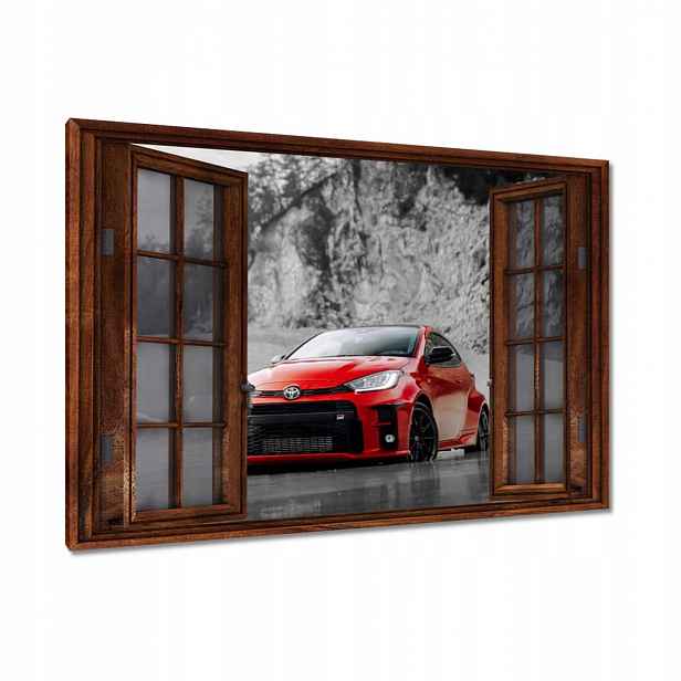 Obrazy 90x60 Červená Toyota Bw