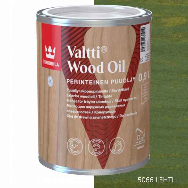 Tikkurila Valtti Wood Oil Olej Na Dřevo 0,9 L Barva 5066 Lehti