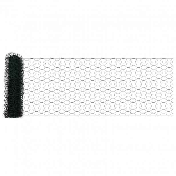vidaXL Hexagonální oplocení 0,8 x 10 m PVC Zelená