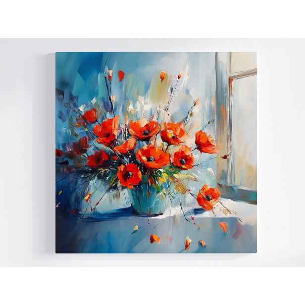 Obraz Na Plátně Canvas Příroda Dekorace Květiny Máky Kytice Vázanka 50x50