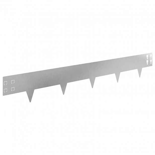 vidaXL Okraj trávníku 50 ks 100 x 15 cm Ocel Stříbrná