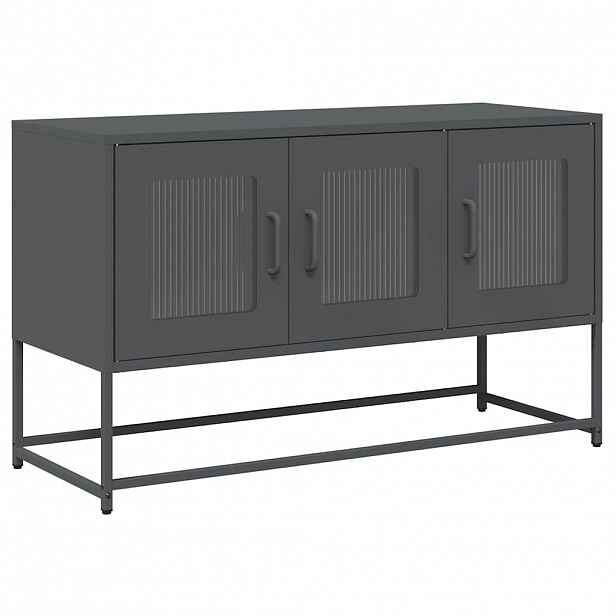 vidaXL TV skříňka antracitová 100,5x39x60,5 cm ocel