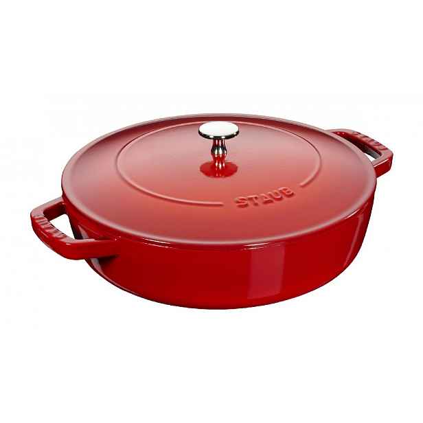 Litinový kastrol s poklicí Staub Chistera, višňový, 24 cm