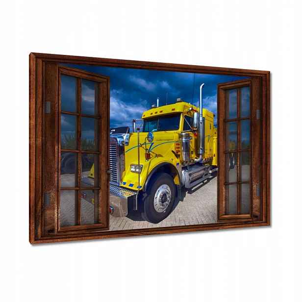 Obrazy 120x80 Žlutý tahač kamionů