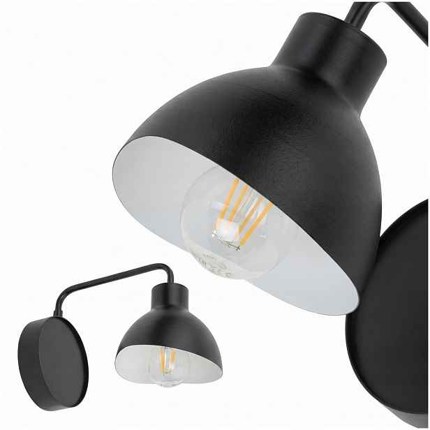 Nástěnné svítidlo Holi černé pohyblivé ve stylu loftu do předsíně Sigma Lighting