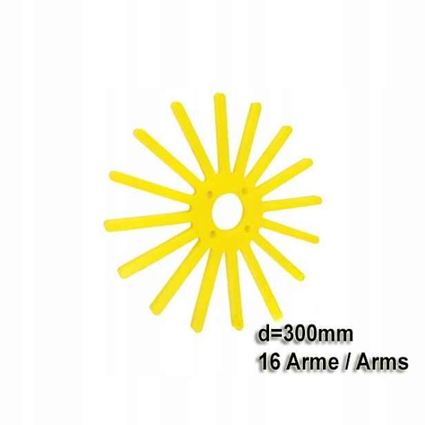 Pielnik prstová hvězda d=300 mm 16 středních ramen