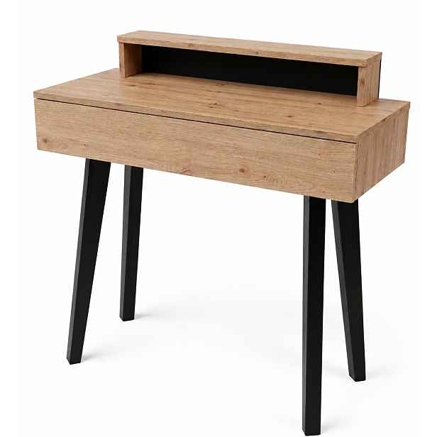 Toaletní Stolek Voga Plus Dub Artisan Nohy Černé 90 CM Bukové