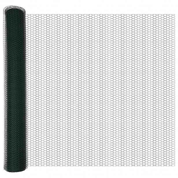 vidaXL Hexagonální oplocení 1 x 10 m PVC Zelená