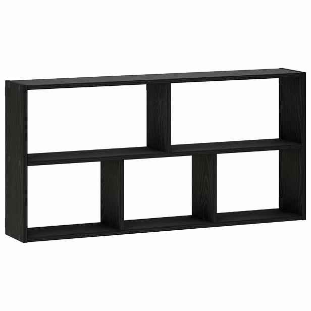 vidaXL Nástěnná polička Černý dub 102 x 17 x 50 cm Kompozitní dřevo