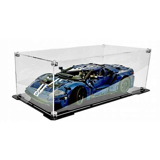 Vitrína s černou základnou Drewlandia pro sadu Lego 42154 Technic Ford Gt