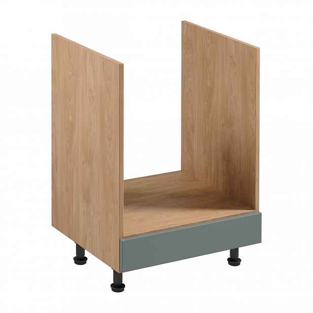 Kuchyňská skříňka pro vestavnou troubu SALERNO - šířka 60 cm, dub / zelená
