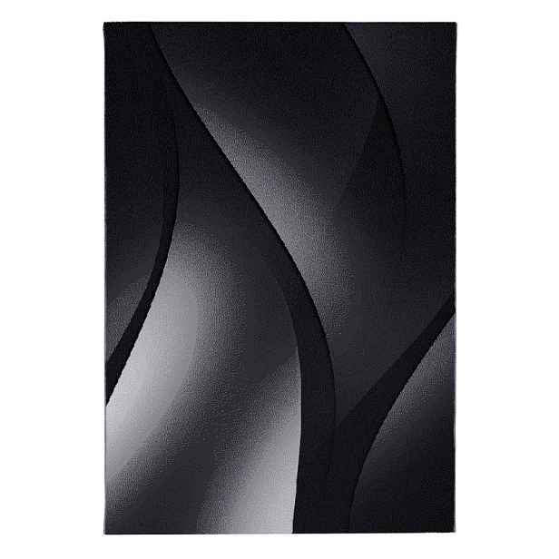 Kusový koberec Plus 8010 black, 80x150, černá, chodba / předsíň, Ayyildiz