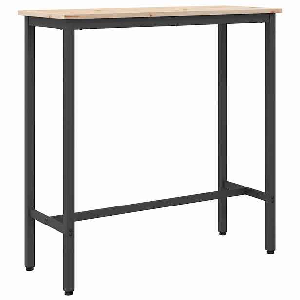 vidaXL stůl Přírodní 100 x 40 x 101 cm Inženýrské dřevo a ocel