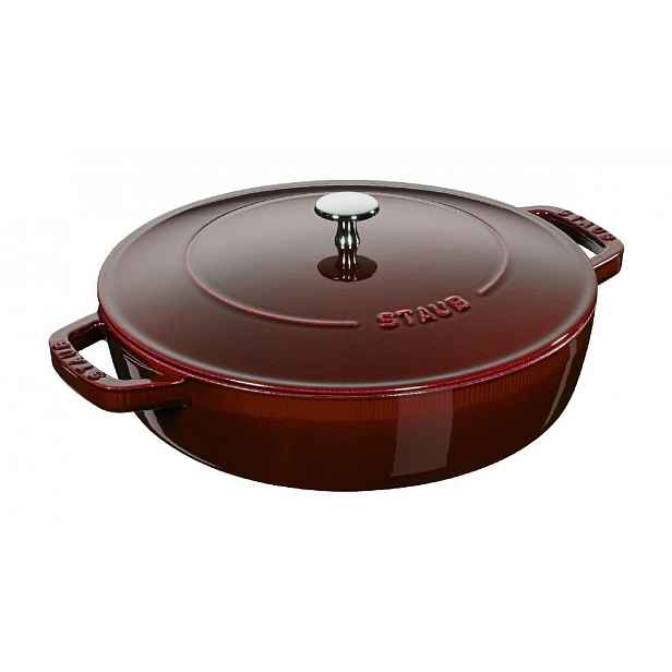 Litinový kastrol s poklicí Staub Chistera, grenadina, 24 cm