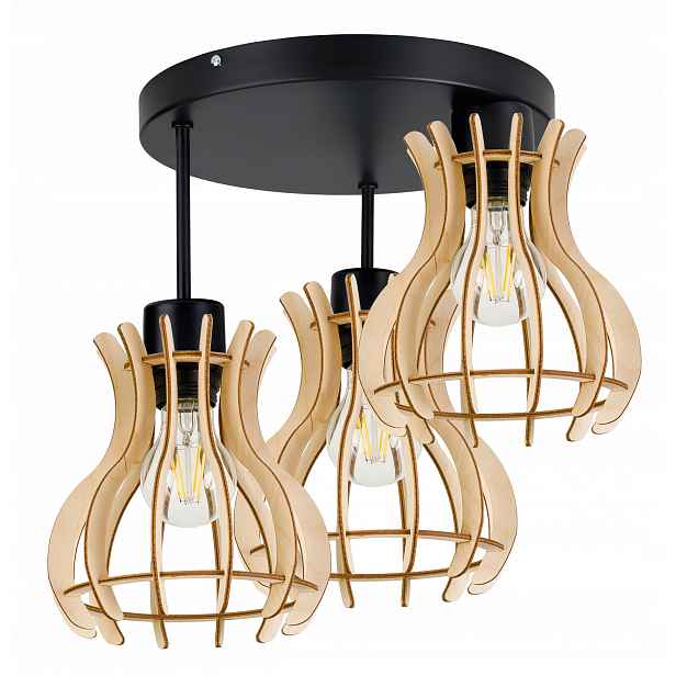 Stropní lampa stropní svítidlo lustr Loft Pevné dřevo 3