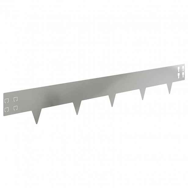 vidaXL Okraj trávníku 30 ks 100 x 15 cm Ocel Stříbrná