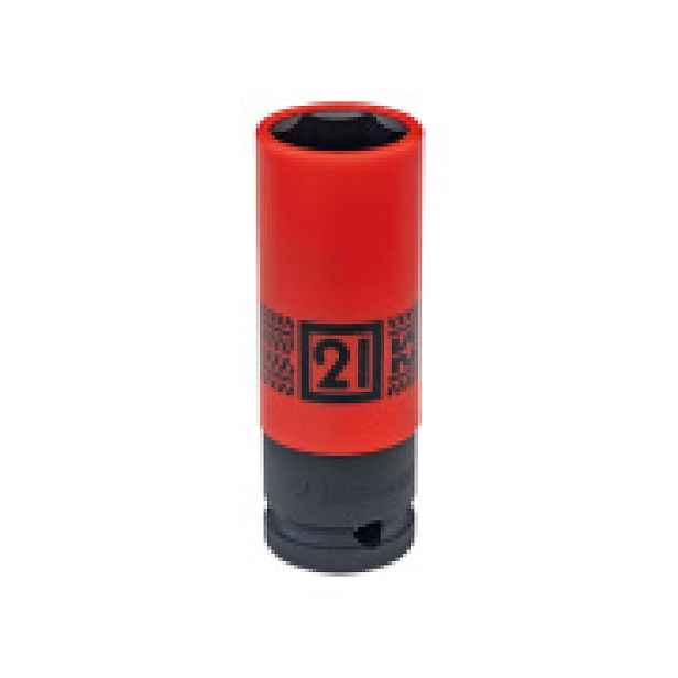 Hlavice nástrčná rázová na ALU kola King Tony 1/2 CrMo 6 hranná, 21 mm, 494521M