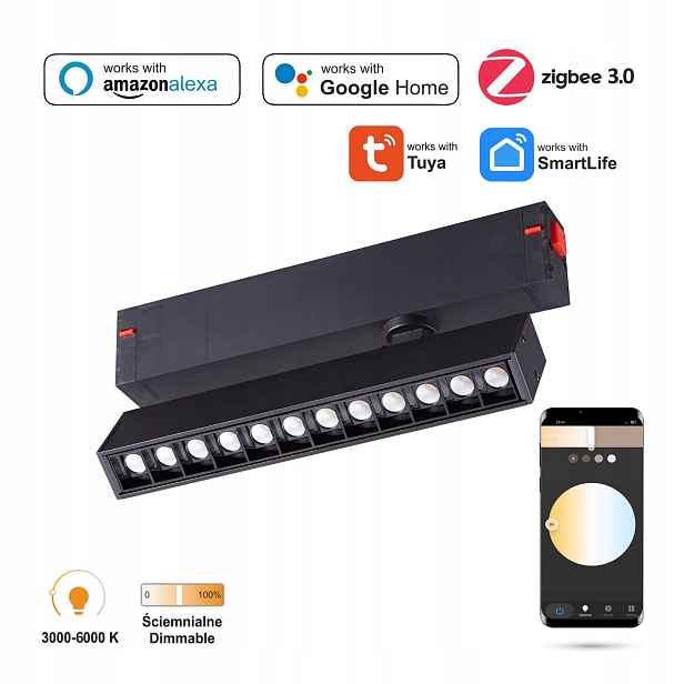 Regulovatelný Led reflektor Zigbee Grille 10W 230V
