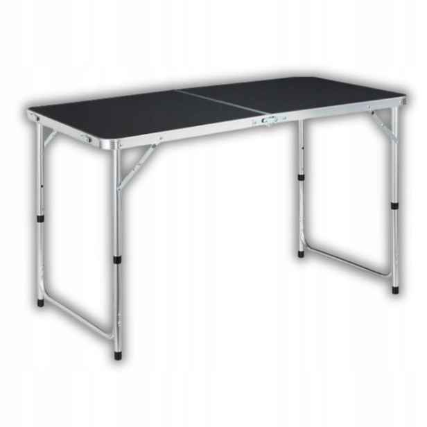 Skládací hliníkový kempingový stůl 80x60 cm piknik pro 6 osob, lehký