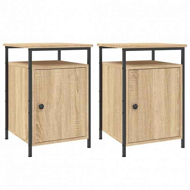vidaXL Noční stolky 2 ks dub sonoma 40 x 42 x 60 cm kompozitní dřevo