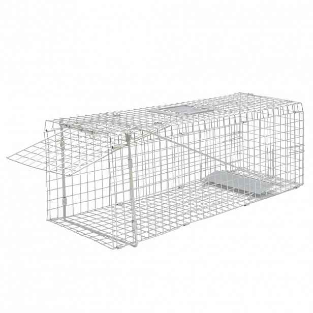 vidaXL Pozinkovaná past na živé živočichy 80 cm