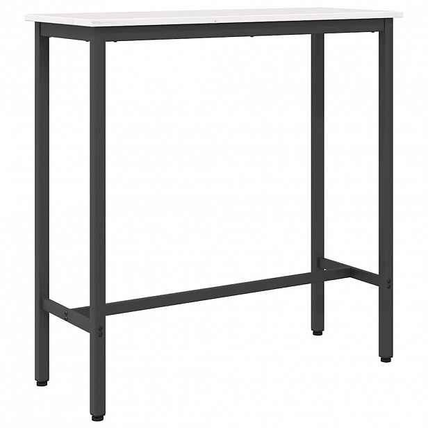 vidaXL stůl Bílá 100 x 40 x 101 cm Inženýrské dřevo a ocel
