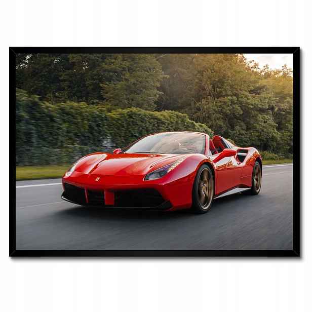 Plakáty v rámu 70x50 Červené Ferrari Cesta