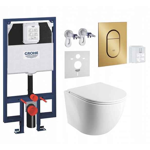 7v1 Wc Set, Stelaz Grohe Slim, Wc Mísa Omnires Tornado, Tlačítko