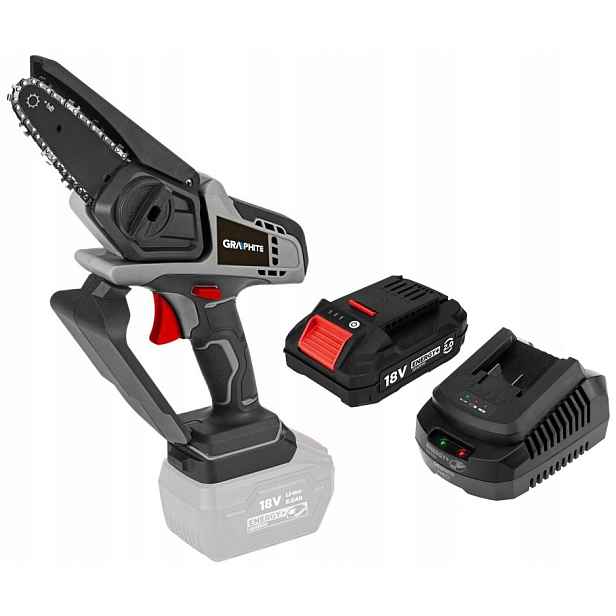 Graphite Mini Řetězová Pila 58GE116 Sada Akumulátor 2AH 18V Pro Větve