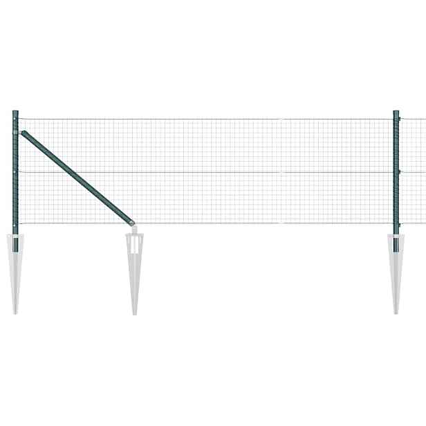 vidaXL Svařované drátěné ploty s hroty 10 x 0,5 m Ocel potažená PVC