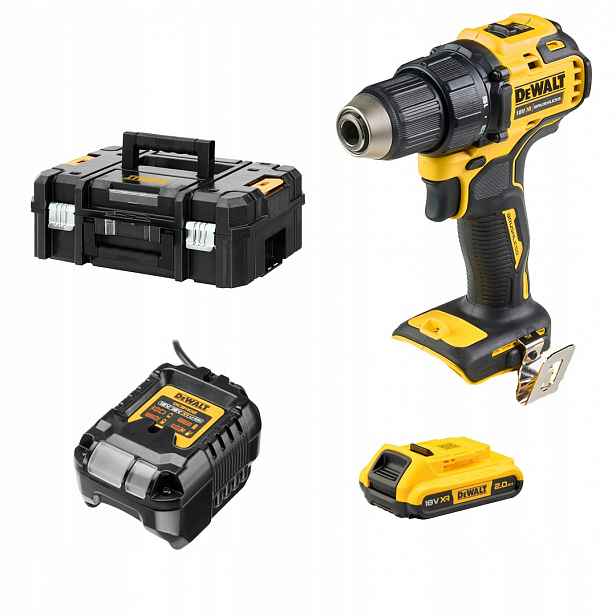 Aku Šroubovák DeWALT DCD708D1T Xr 18V 1x2Ah Bl 65Nm 2 rychlostní stupně, kufr
