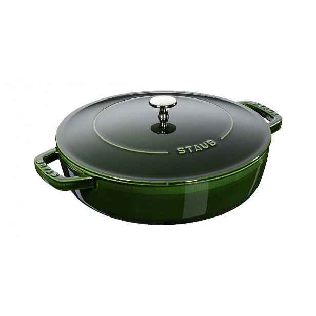Litinový kastrol s poklicí Staub Chistera, bazalkový, 28 cm