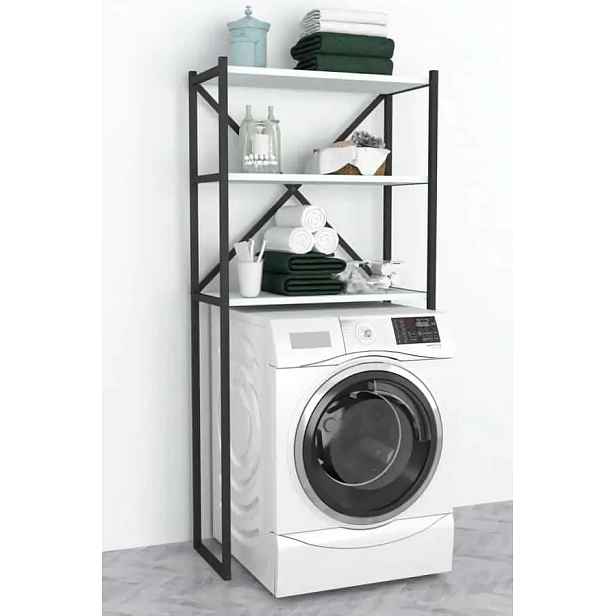 Casarredo Regál na pračku SIARA bílá/černá