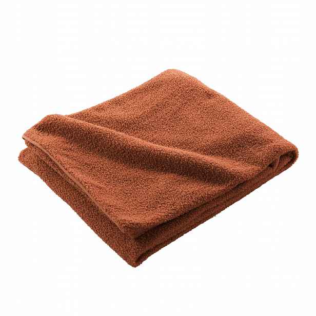 Plyšový Pléd Polyester 180 X 220 CM Oranžový Curly